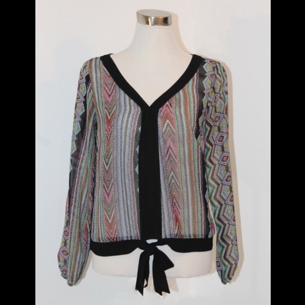 Rendezvous Multicolor Sheer Top